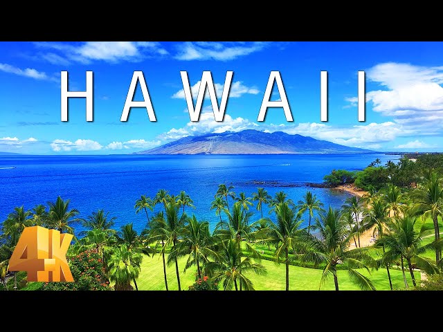 FLYING OVER HAWAII (4K UHD) - Soothing Music Along With Scenic Relaxation Film To Calm Your Mind