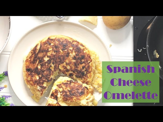 Traditional Spanish Omelette with 4 ingredients | Cheese Spanish Tortilla | Tortilla de patatas