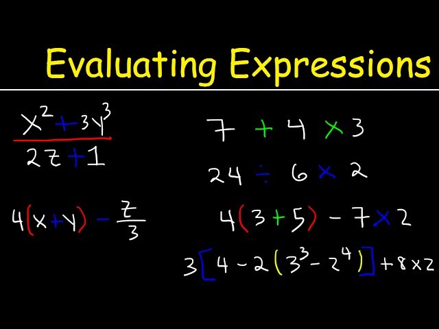 How To Evaluate Expressions With Variables Using Order of Operations