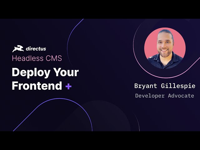 Lesson 7 - Deploy Your Front End - Onboarding