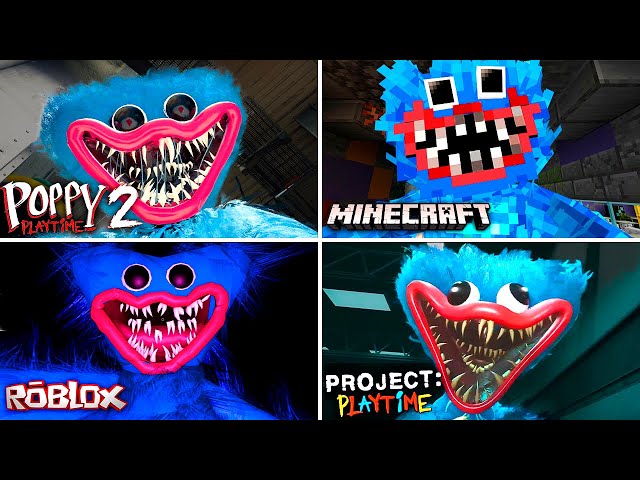 Evolution of Huggy Wuggy in all games - Project Playtime, Minecraft, Roblox, Poppy playtime 2