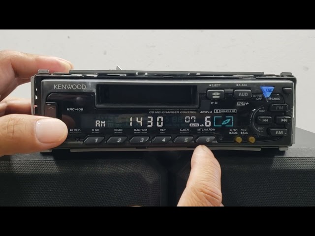 Old School Kenwood KRC-408 Car Audio Cassette Tape Deck/Player Detachable Face