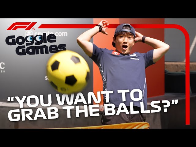 Upside Down Penalties with Yuki Tsunoda and Nyck de Vries! | Goggle Games
