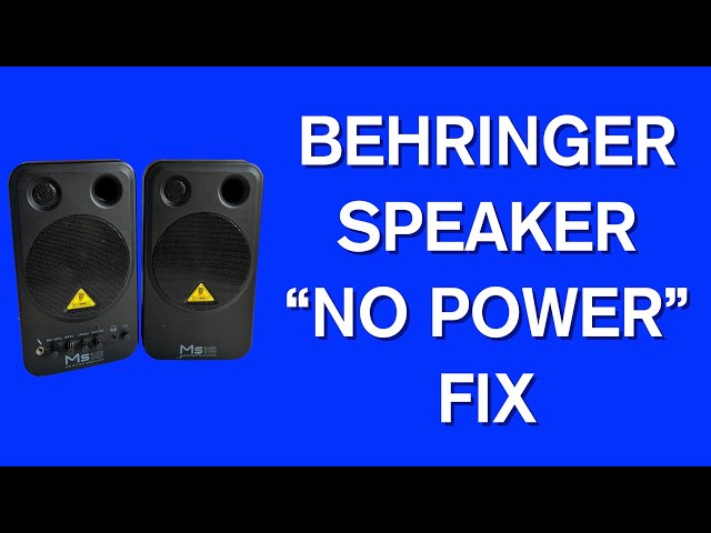 Behringer MS16 Studio Monitor Speakers "No Power" Fix