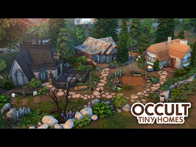 Occult Tiny Homes 🦇🐺🧹 // The Sims 4 Speed Build