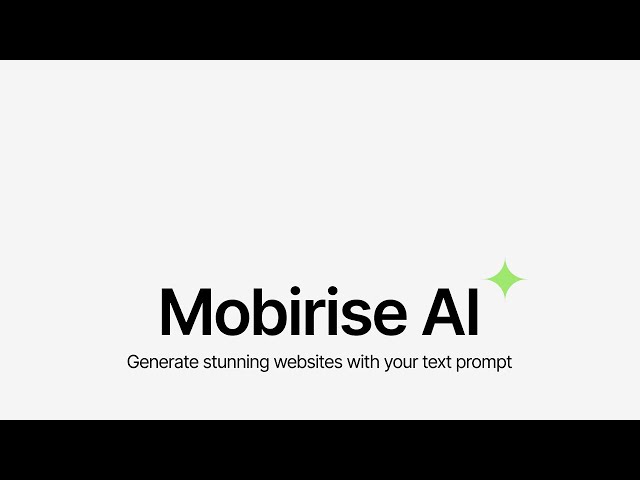 Mobirise AI Website Builder
