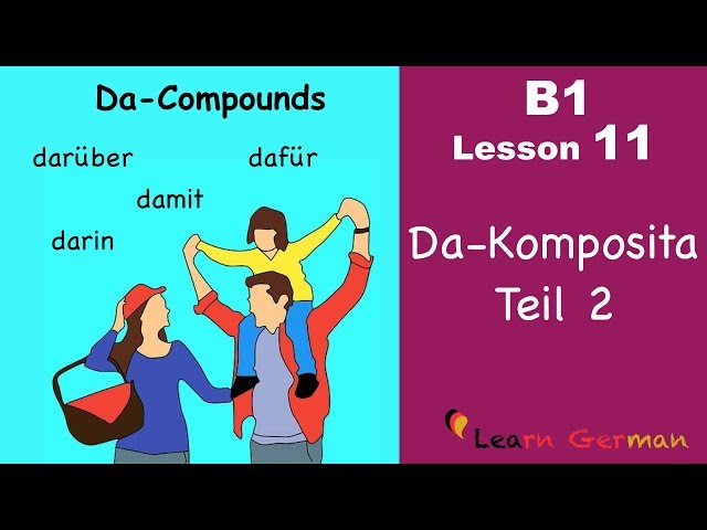 B1 Lesson 11 | Da-Komposita TEIL 2 | Da-Compounds PART 2 | Learn German