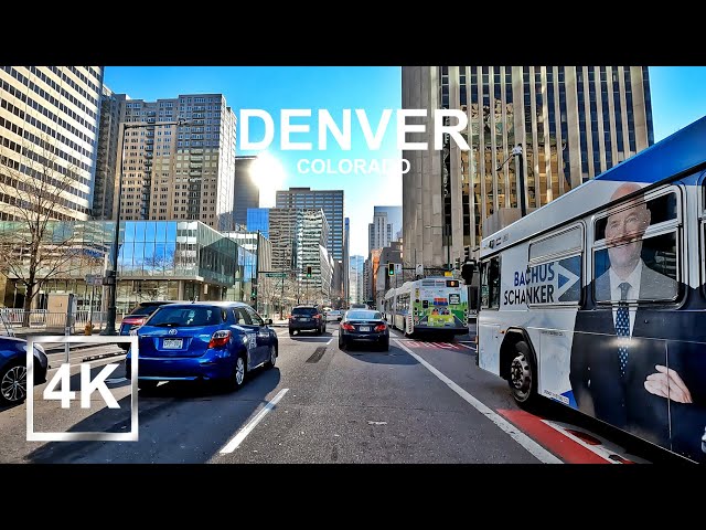 |4K| Driving in Downtown Denver Colorado - Mile High City - HDR - USA - 2024
