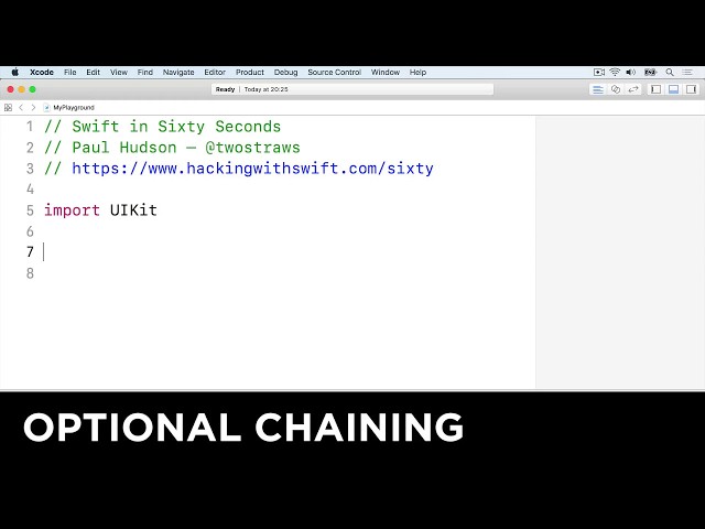 Optional chaining – Swift in Sixty Seconds
