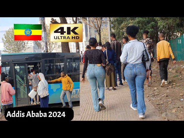 Everyday life in Addis Ababa የአዲስ አበባ ኑሮ , 🇪🇹 Addis Ababa walking Tour 2024 , Ethiopia [4K]