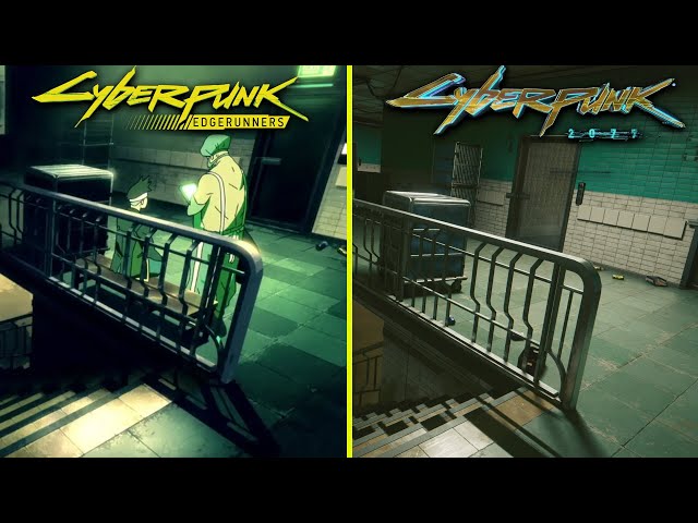 Cyberpunk Edgerunners vs Cyberpunk 2077 - Episode 1 Locations Comparison