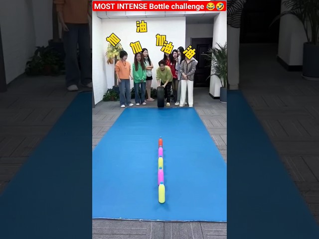 MOST INTENSE Bottle challenge 😂🤣 | so exciting, save it for later! play game and win #shorts