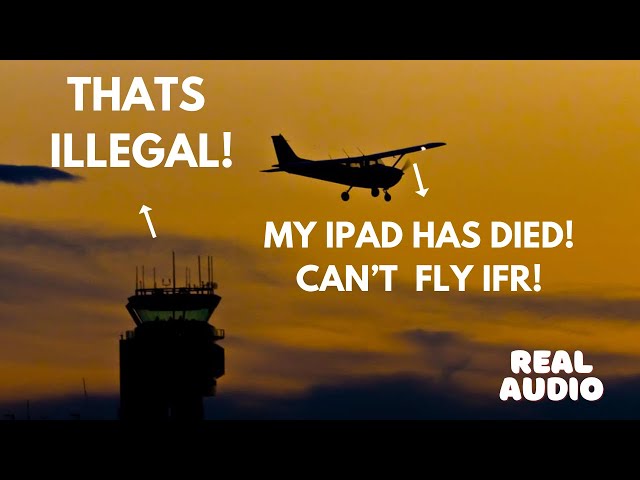 This pilot can’t fly IFR because his “iPad has died”.. LOST IN INSTRUMENT APPROACH