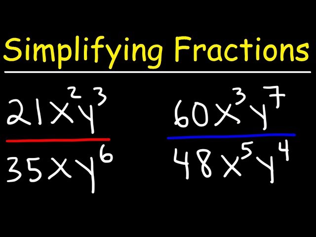 Simplifying Algebraic Fractions