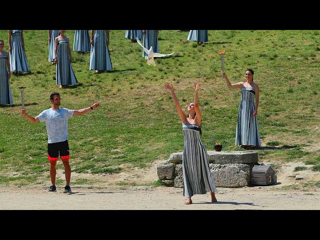 Olympic Truce as a Global promise! Olympic flame lit in Ancient Olympia for Paris Olympics 2024