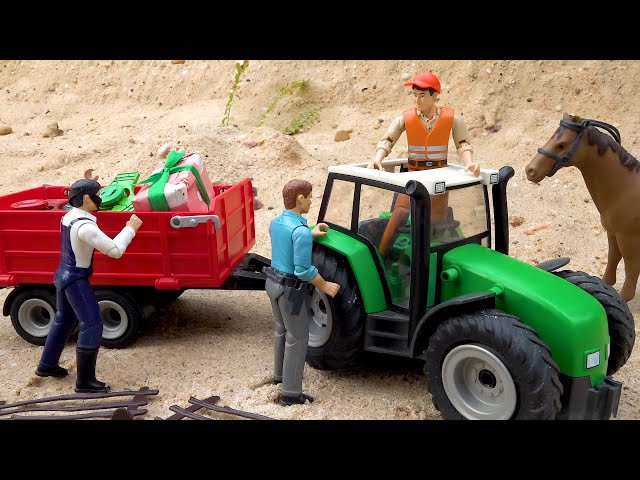 Rescue tractor from the car thief and construction vehicles