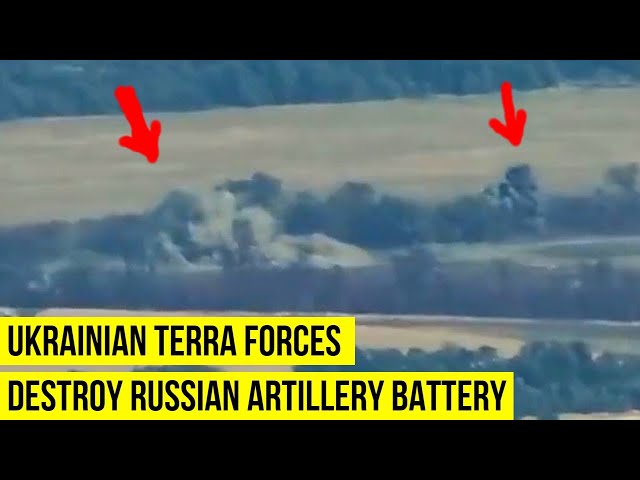 TERRA Group Destroyed Russian Artillery Battery.