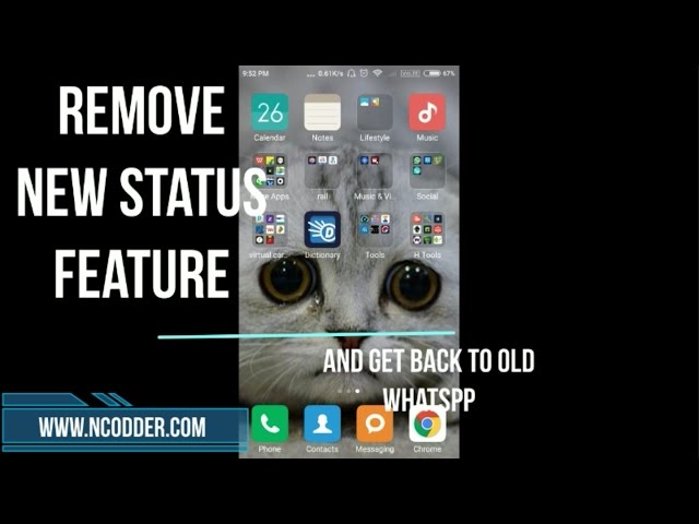 Remove New Whatsapp Status Feature And Get Back To Old Whatsapp
