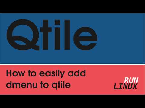 Qtile: How to easily add dmenu to your config.