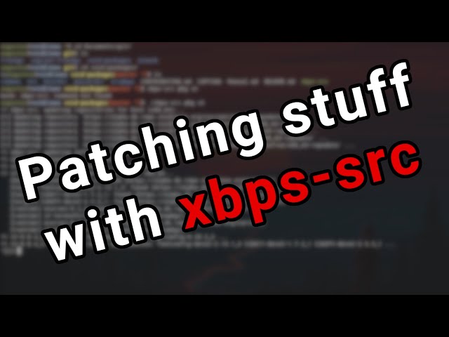 Void Linux: xbps-src Patches ( Compiling st from source )