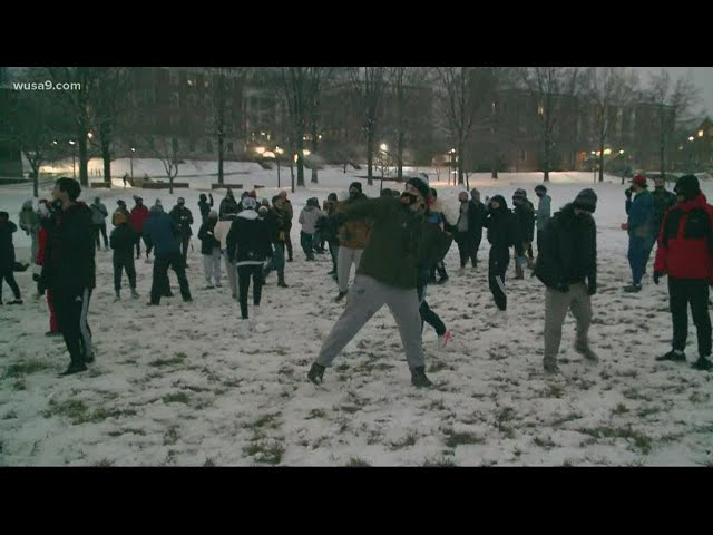 Maryland student have snowball fight | It's A DC Thing