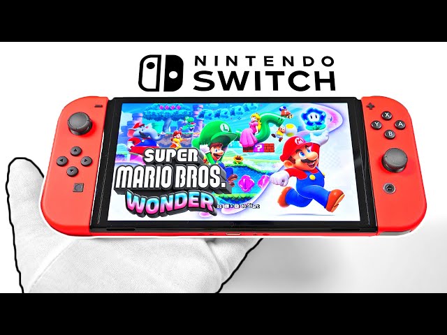 Unboxing Super Mario Bros. Wonder + Switch OLED Mario Edition