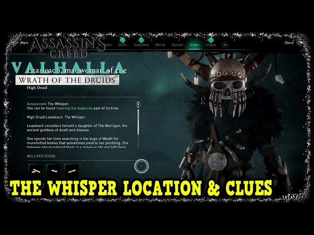 The Whisper Location in Wrath of the Druids (AC Valhalla The Whisper Location & Clue)