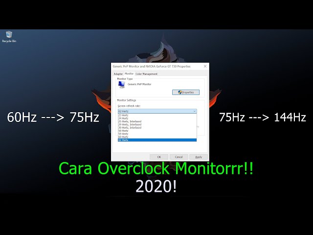 🔧Cara Overclock Monitor ✅ PC & Laptop | 2020!