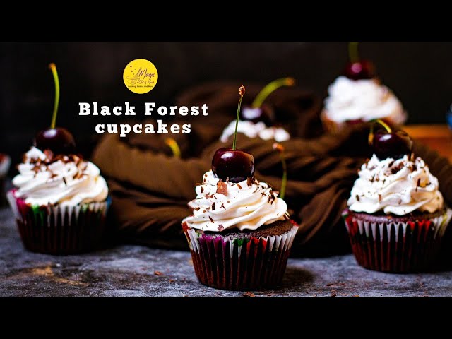 Black Forest Cupcakes / Moist Chocolate Cupcakes / Magic out of hands
