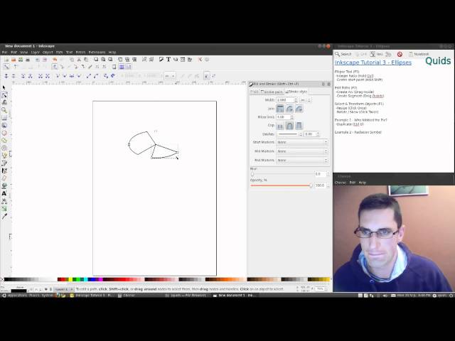 Inkscape Tutorial 3 - Ellipses / Circles / Arcs