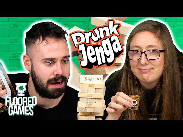 DRUNK DARE JENGA - Irish People Try Drunk Dare Jenga  | Floored Games