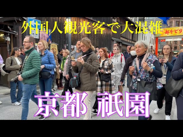 2023年3月20日 京都外国人観光客で大混雑の祇園を歩く Walking around Gion,Kyoto 【4K】