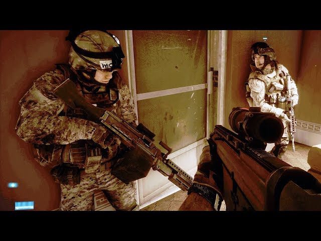 [4K ULTRA REALISTIC] US Marines INTENSE BATTLE! Special Ops Mission BF3 "Operation Guillotine"