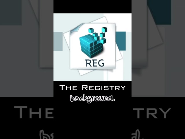 The Registry in 1 minute #eli5  #windows #learntechnology