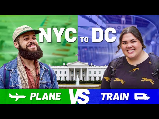 NEW YORK to DC - Race to The White House | Plane (American Airlines) vs Train (Amtrak Acela)