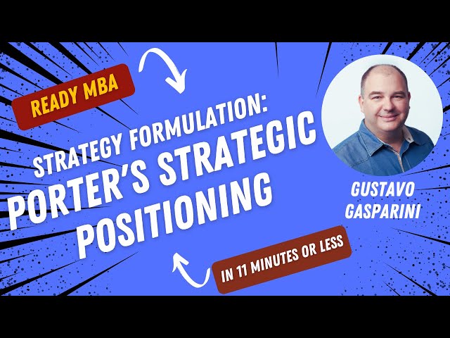 Strategy Management - Porter's Strategic Positioning (Video #101)