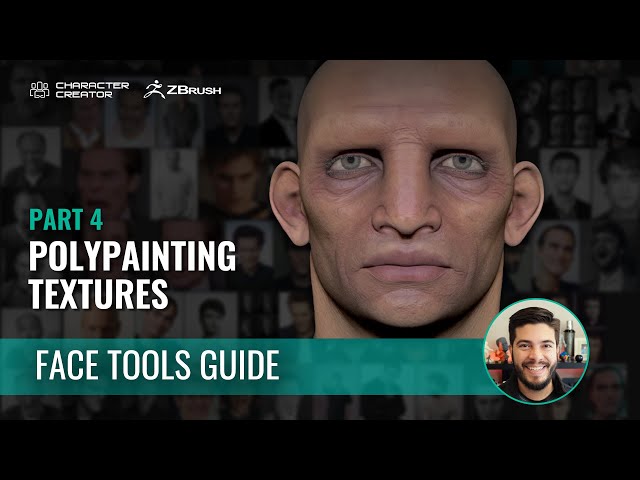 Easy Facial Rig in ZBrush with Face Tools (4/7): Polypainting Texture Sets