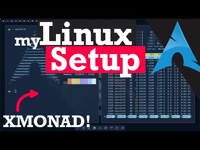 Arch Linux with XMonad - A Stunning Desktop Experience! - My Linux Daily Driver Update!