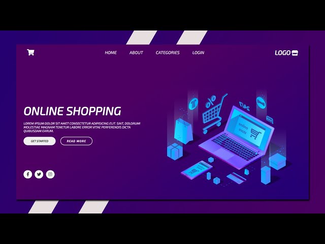 Isometric Landing Page UI Design Using HTML and CSS Only