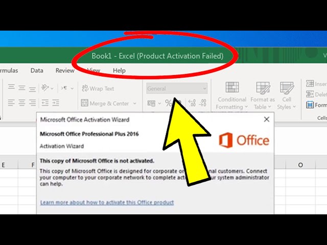 Product Activation Failed in Ms Excel & Word | How To Fix Microsoft product activation failed ✅