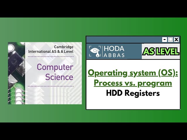 AS Level Computer Science: Operating system - HDD registers