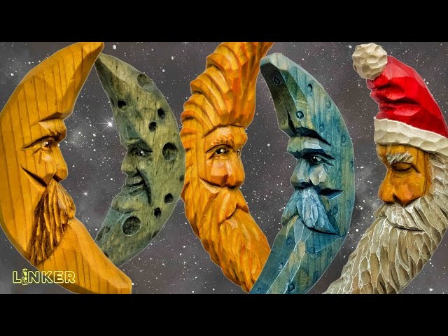 Carve The "Man on the Moon" -Full Woodcarving Tutorial