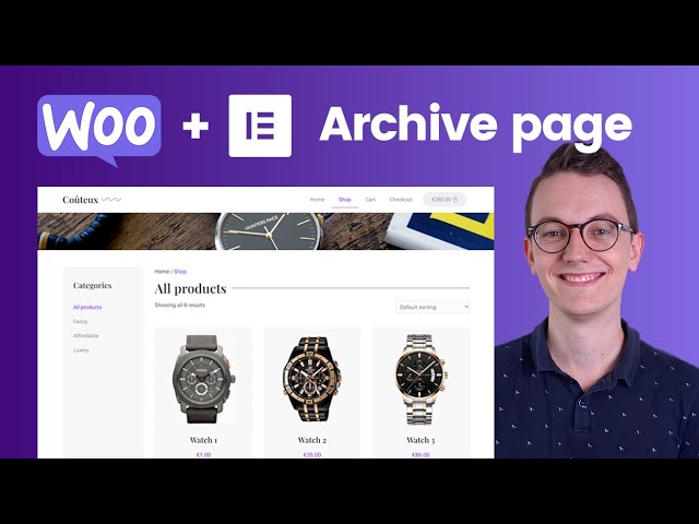 How to create a Product grid / Archive page with Categories - Elementor Woocommerce