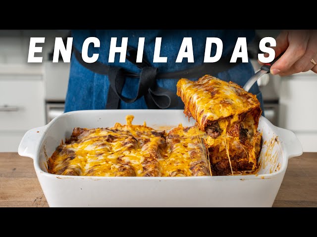 Very Good Tasting Enchiladas (Shredded Beef with Red Sauce)