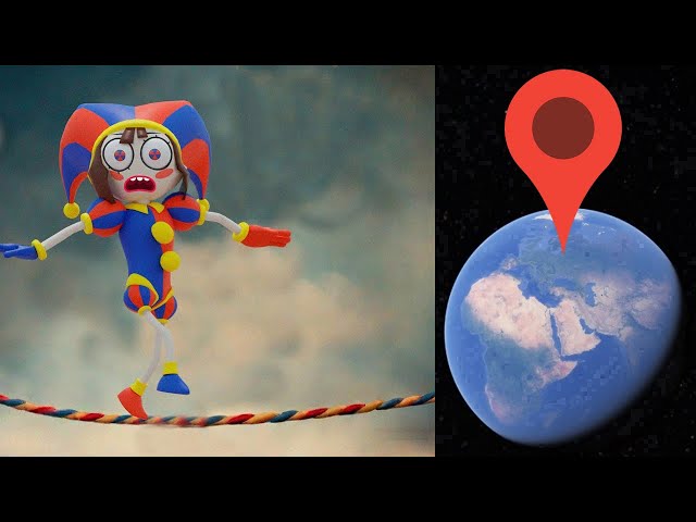 Performance Pomni on Google Earth! The Amazing Digital Circus