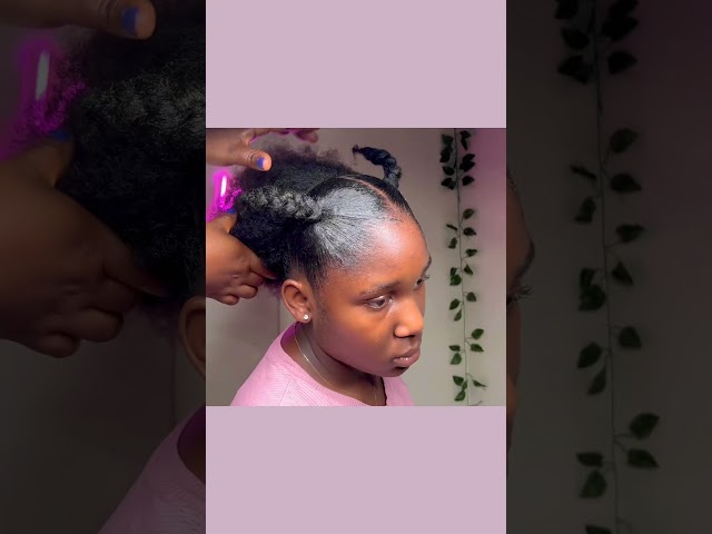 Cute girly natural 4c hairstyle 💖🥰
