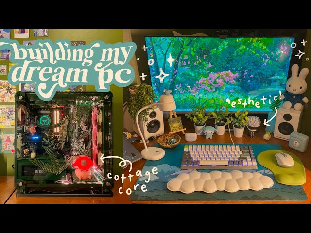 build my dream gaming pc with me! *:･ﾟ✧*:･ﾟa cozy, cottagecore set-up & desk makeover