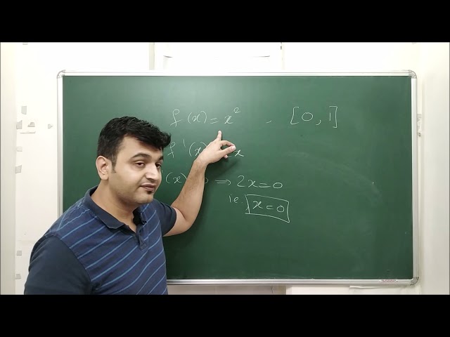 Lecture 8 : Critical Points concept and important examples related to it.