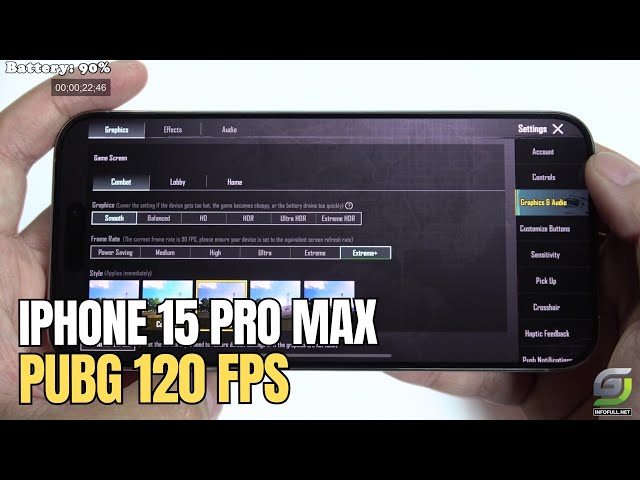 iPhone 15 Pro Max test game PUBG 120 FPS Update 2024 | Apple A17 Pro