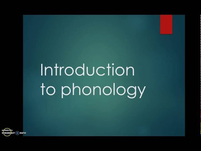 #6 Introduction to Phonology